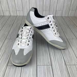Footjoy Contour Casual Mens 10.5 M Spikeless Golf Shoes White/Grey/Black 54290